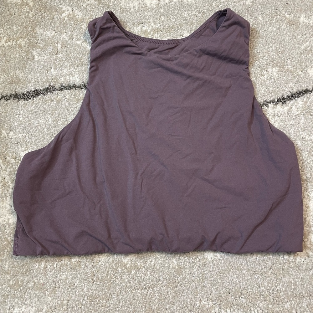 SKIMS Fits Everybody High Neck Bra XL Dusty Purple Mauve Racerback Bralette